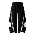 Retro Star Patch Drawstring Casual Pants